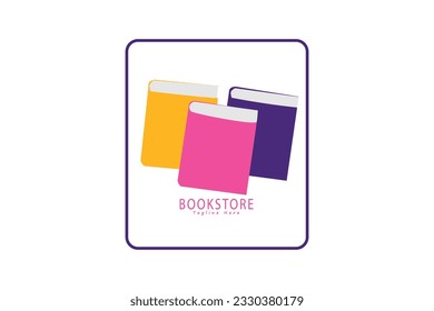 logotipo del libro con la imagen de contorno de eps 10, adecuada para librerías y logotipos