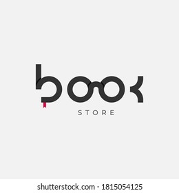 Book logo with glasses on white background