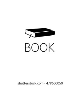 book logo graphic design concept. Editable book element, can be used as logotype, icon, template in web and print 