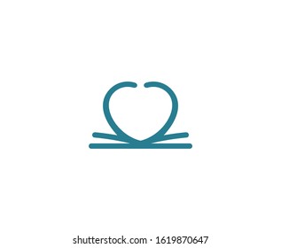 Book logo hear vector design 