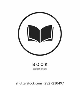 Book logo. Book icon for business. Stock vector.