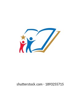 Plantilla de diseño de icono de logotipo de libro ilustración vectorial