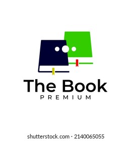 Book logo and book icon design template