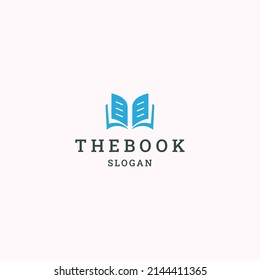 Plantilla de diseño de iconos del logotipo del libro