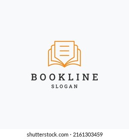 Plantilla de diseño de icono de logotipo de libro ilustración vectorial