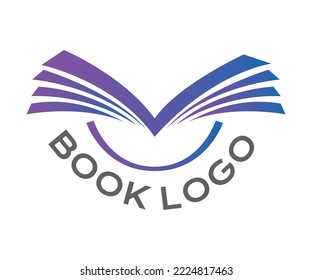 Plantilla de diseño de iconos del logotipo del libro. Logo de la educación moderna con ícono de libro abierto. Escuela, universidad, conocimiento, aprendizaje, símbolos educativos. Logo abstracto para librería, empresa de libros, editorial, biblioteca.
