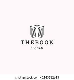 The book logo icon flat design template 