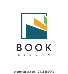 Logotipo del libro. Icono del libro aislado en fondo blanco. Usable para Logos de Negocios y Educación. Elemento de plantilla de diseño de logotipo de vectores planos.