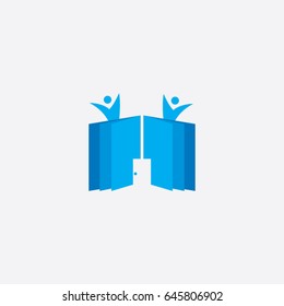 book logo, icon people