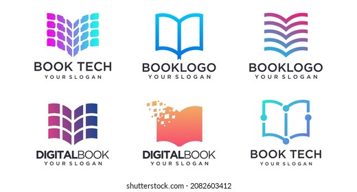 Book Logo icon set. Education Flat Vector Design