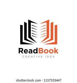 Library Book Vector Logo Template Education Stock Vector (Royalty Free ...