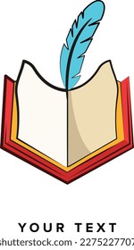 Book logo icon vector art illustration