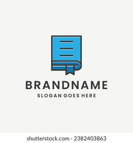 book logo and book icon vector design template full color