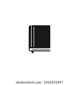 Book Logo Icon Vector: Education Sign, Academic Textbook, Story Book, E-Book, Library Symbol. Study Materials, Learning, Reading, Knowledge Gathering Concept, World Book Day, Book Silhouette Design.