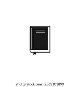 Book Logo Icon Vector: Education Sign, Academic Textbook, Story Book, E-Book, Library Symbol. Study Materials, Learning, Reading, Knowledge Gathering Concept, World Book Day, Book Silhouette Design.