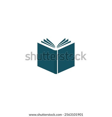 Book Logo Icon Vector: Education Sign, Academic Textbook, Story Book, E-Book, Library Symbol. Study Materials, Learning, Reading, Knowledge Gathering Concept, World Book Day, Book Silhouette Design.