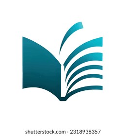 ilustración del logotipo del libro en color azul sobre fondo negro