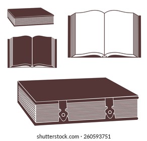 Book logo. Isolated book on white background. EPS 10. Vector illustration