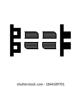 book logo. letter concept logo. for icon and symbol