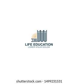 Book logo - live education modern logo