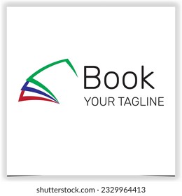 logotipo de libro premium elegante plantilla vectorial eps 10