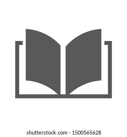 Book logo. Reading line icon, Vector