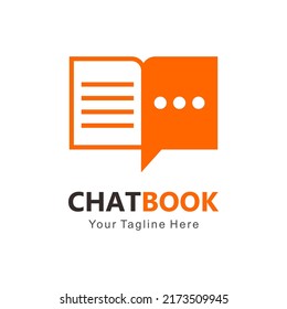book logo and send message abstract vector