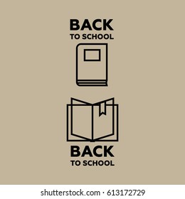 Book logo set for education and school. Back to school logo