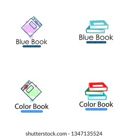 Book logo set vector