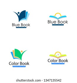 Book logo set vector