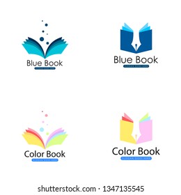 Book logo set vector
