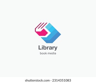 Book logo. Simple icon of the library school icon