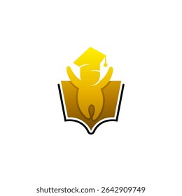 Book logo and student design combination, university of logos