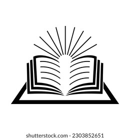 book logo template design. education icon, sign and symbol.