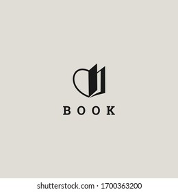 Book logo template design in Vector illustration 