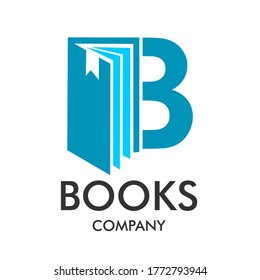 Book logo template  illustration. suitable for education, media, multimedia, student, app, mobile, network.this is font b