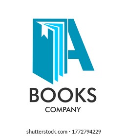 Ilustración de la plantilla del logotipo del libro. adecuado para la educación, medios de comunicación, multimedia, estudiantes, aplicaciones, móviles, red.