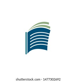 Book logo template vector icon illustration