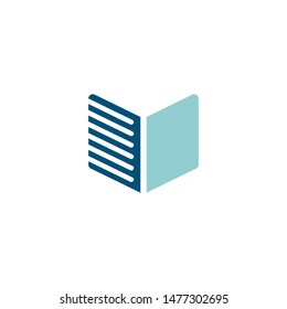 Book logo template vector icon illustration