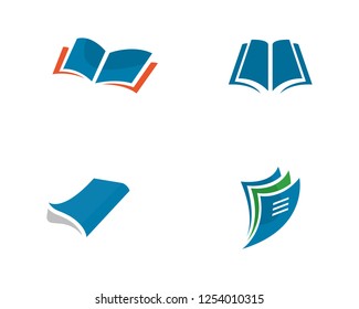 Book Logo Template vector Illustration design