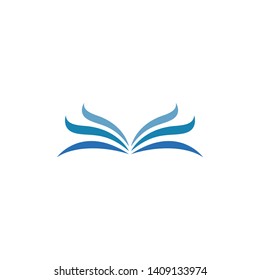Book Logo Template vector Illustration design