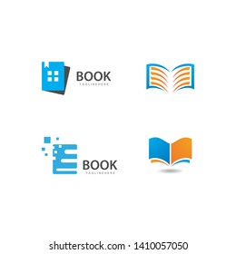Book Logo Template vector Illustration design