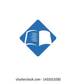 Book Logo Template vector Illustration design