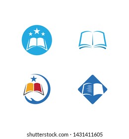 Book Logo Template vector Illustration design