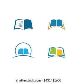 Book Logo Template vector Illustration design