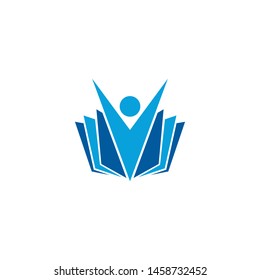 Book Logo Template vector Illustration design