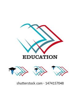 Book Logo Template vector Illustration design
