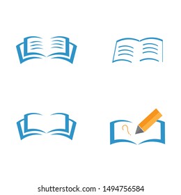 Book Logo Template vector Illustration design