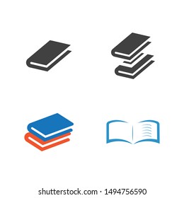 Book Logo Template vector Illustration design