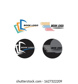 Book Logo Template vector Illustration design